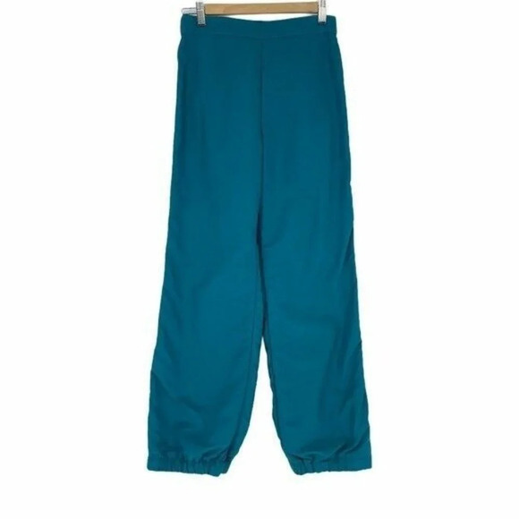 Roffe Snow Pants Blue Turquoise Junior Size 18 Outdoor Straight Leg Side Zip - Picture 1 of 9